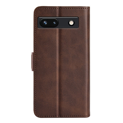 Flip Shell for Google Pixel 7a Calf Texture Cell Phone Cover Stand Wallet PU Leather Phone Case