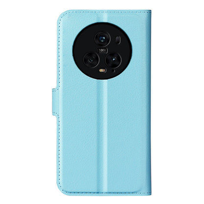 Wallet Stand Shell for Honor Magic5 Pro Litchi Texture PU Leather Phone Case Flip Cover