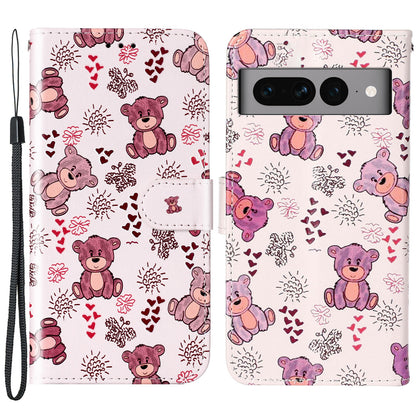 For Google Pixel 7 Pro 5G Pattern Printing Leather Wallet Cover Flip Stand Drop-proof Phone Case