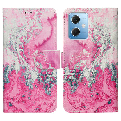 Phone Case for Xiaomi Redmi Note 12 5G (China) / (India) / (Global) / Poco X5 5G , PU Leather Pattern Printing Stand Flip Wallet Cover