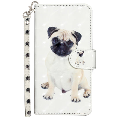 For Sony Xperia 10 V Phone Case 3D Pattern Printing Flip Stand PU Leather Wallet Drop-proof Cover with Strap