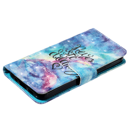For Google Pixel 7a PU Leather 3D Pattern Printing Phone Case Stand Wallet Flip Cover with Strap