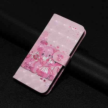 For Google Pixel 7 5G PU Leather Flip Wallet Case 3D Pattern Printing Stand Phone Cover with Strap