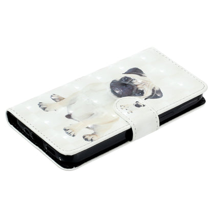 For Google Pixel 7 5G PU Leather Flip Wallet Case 3D Pattern Printing Stand Phone Cover with Strap