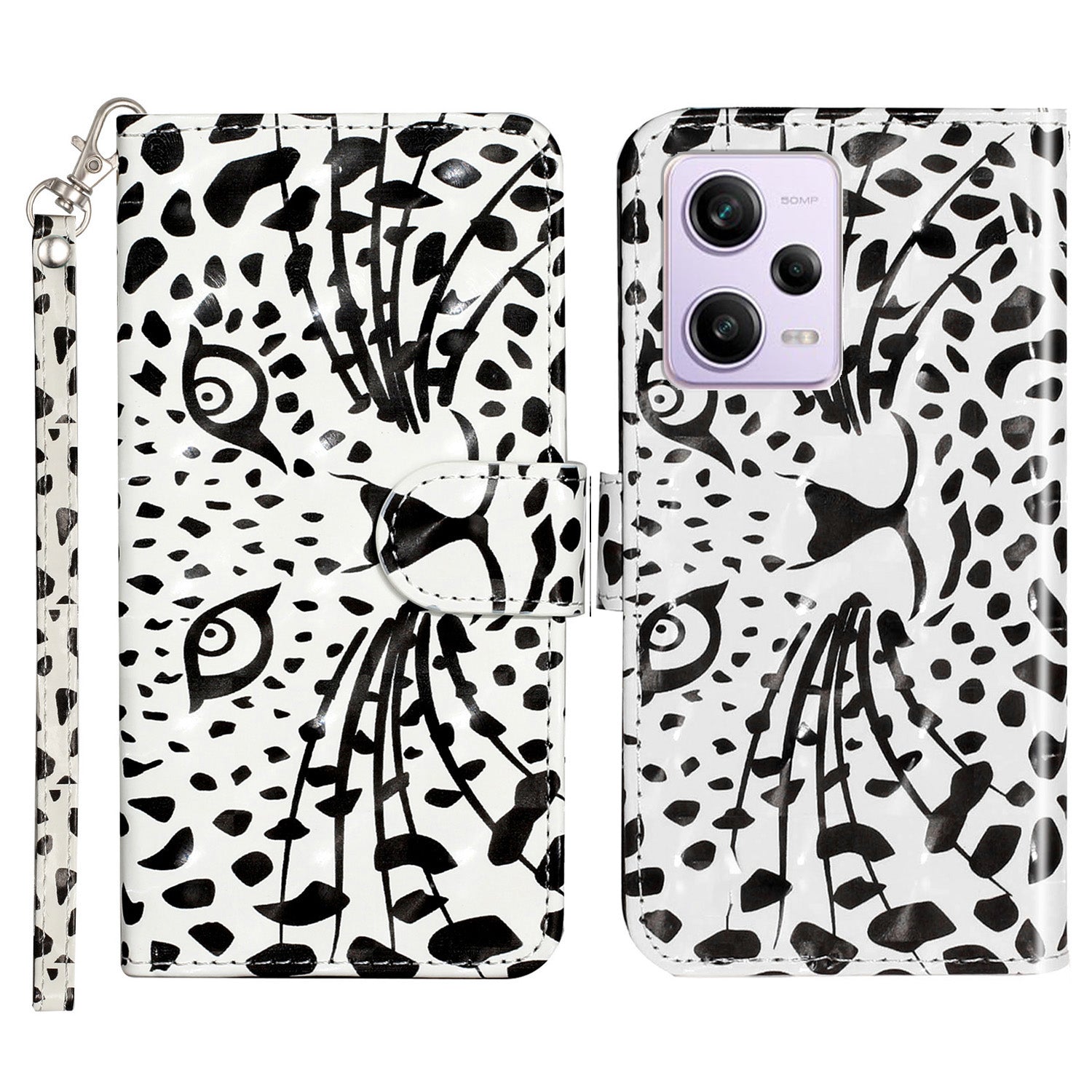 For Xiaomi Poco X5 Pro 5G / Redmi Note 12 Pro Speed 5G / Note 12 Pro 5G 3D Pattern Printing Phone Case PU Leather Wallet Stand Anti-drop Cover