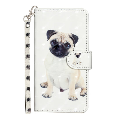 For Motorola Moto G73 5G 3D Pattern Printing PU Leather Case Flip Stand Wallet Phone Cover with Strap