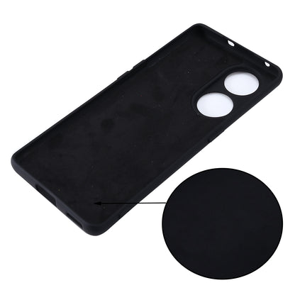 For Oppo Reno8 T 5G / A1 Pro 5G Liquid Silicone Soft Lining Cover Anti-Scratch Phone Case with Strap