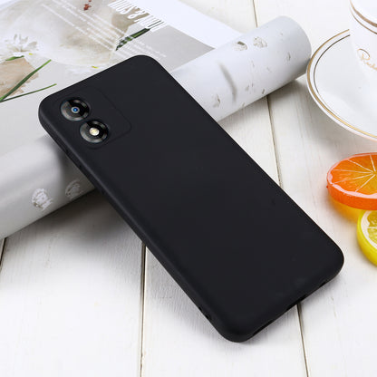 For Motorola Moto E13 4G Anti-Dust Phone Case Liquid Silicone Soft Lining Phone Cover Shell with Strap