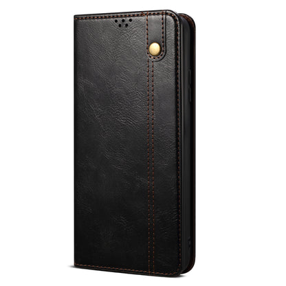 For Honor Magic5 Pro Anti-Scratch Phone Case Waxy Crazy Horse Texture Stand Wallet Leather Phone Cover