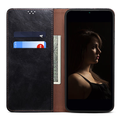 For Huawei P60 Pro / P60 Phone Case Waxy Crazy Horse Texture Stand Wallet Leather Cell Phone Cover