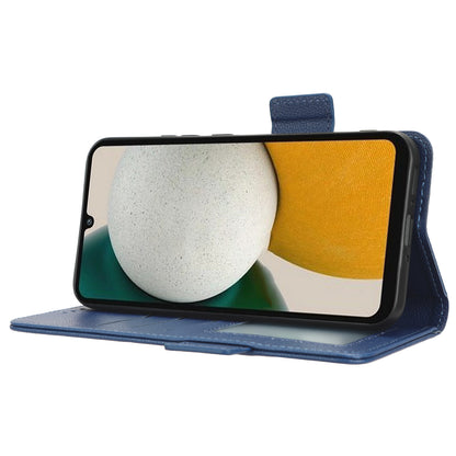 For Samsung Galaxy M14 5G Dual Magnetic Clasp Cover Wallet Stand Litchi Texture PU Leather+TPU Phone Case