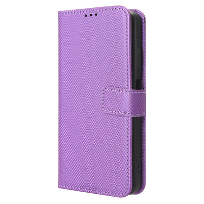 For Blackview A85 Diamond Texture Mobile Phone Cover PU Leather Wallet Stand Phone Case