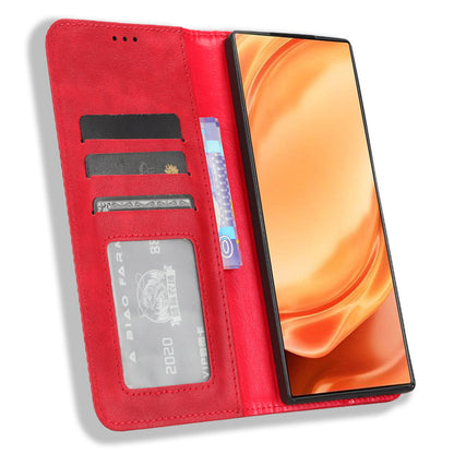 For ZTE nubia Z50 Ultra Anti-Drop Wallet Case Retro PU Leather Folio Flip Phone Cover with Stand