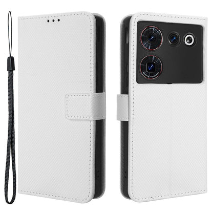 For ZTE nubia Z50 Ultra Wallet Phone Case Diamond Texture Mobile Phone Shell PU Leather Stand Cover