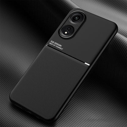 For Oppo A1 Pro 5G / Reno8 T 5G PU Leather+TPU Phone Case Lines Imprinted Protective Phone Cover