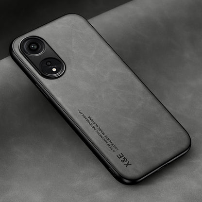 X&E For Oppo A1 Pro 5G / Reno8 T 5G Skin-touch Leather Coated TPU+PC Cover Protective Phone Case