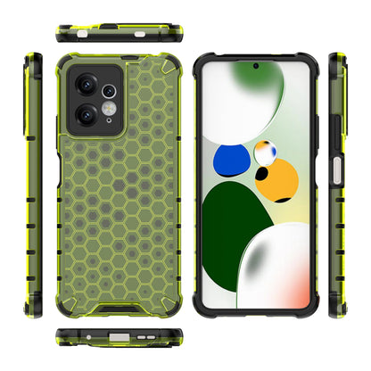 For Xiaomi Redmi Note 12 4G Honeycomb Texture Phone Case TPU+PC Anti-drop Smartphone Cover