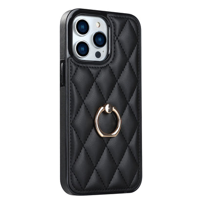 For iPhone 12 Pro / 12 PU Leather+TPU Cell Phone Case Shockproof Kickstand Phone Cover
