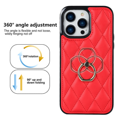 For iPhone 12 Pro / 12 PU Leather+TPU Cell Phone Case Shockproof Kickstand Phone Cover