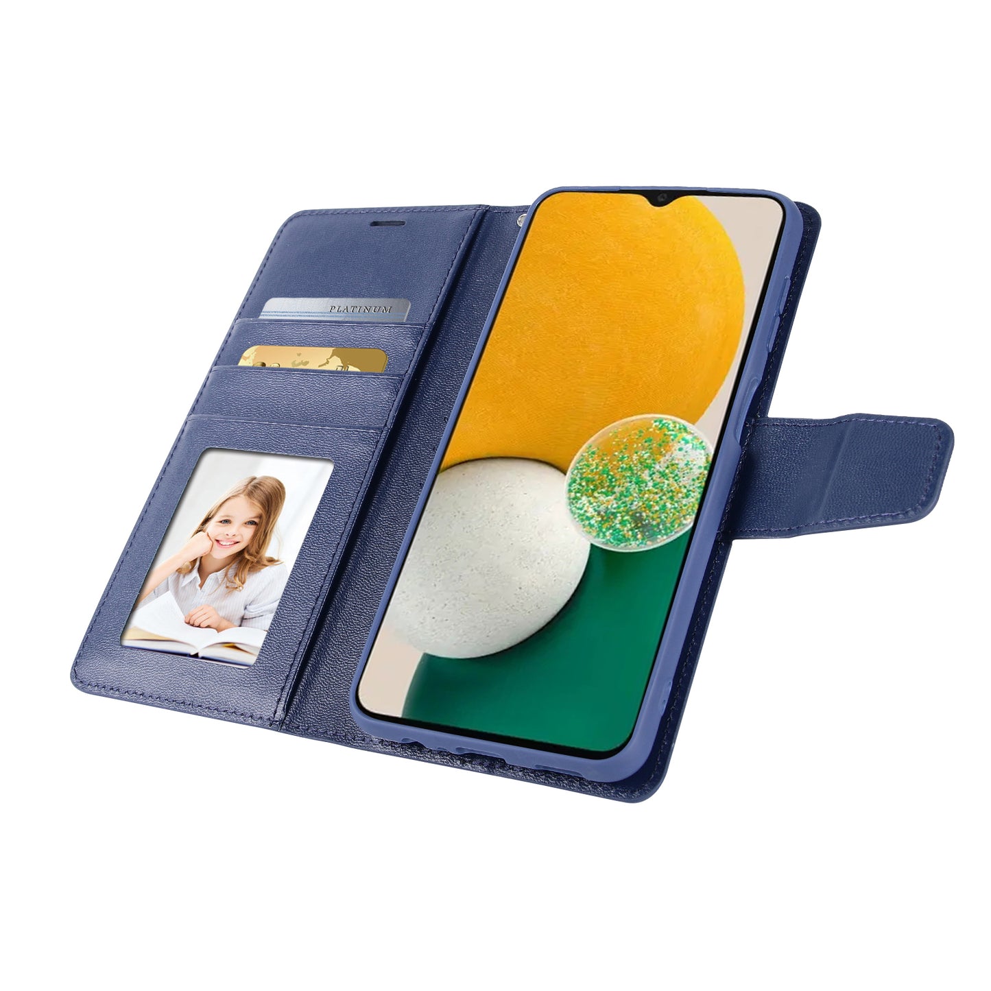 HANMAN Mill Series for Samsung Galaxy A14 4G / 5G Stand Wallet Leather Case Cell Phone Cover