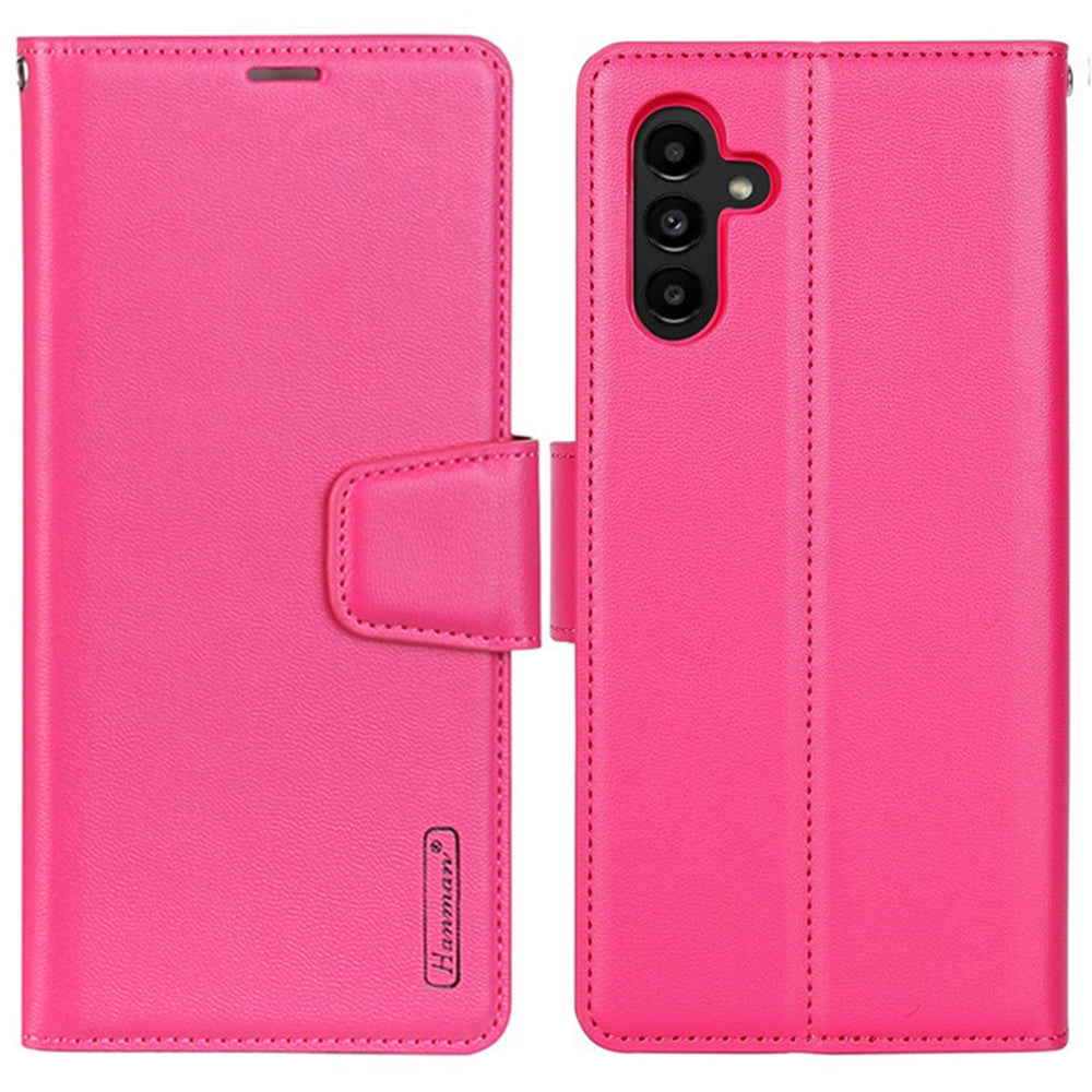 HANMAN Mill Series for Samsung Galaxy A14 4G / 5G Stand Wallet Leather Case Cell Phone Cover