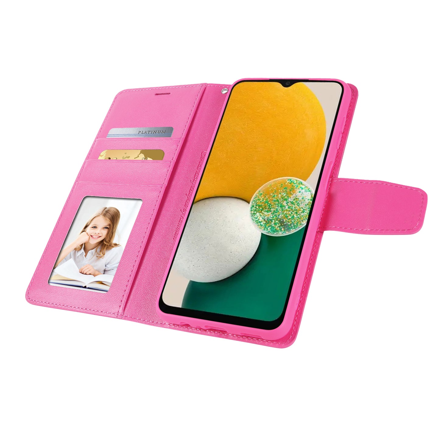 HANMAN Mill Series for Samsung Galaxy A14 4G / 5G Stand Wallet Leather Case Cell Phone Cover