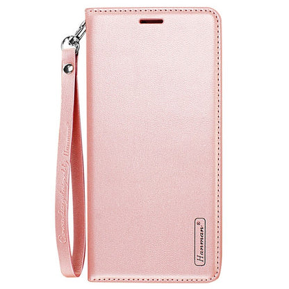 HANMAN Minuo Series for Samsung Galaxy S20 Plus 4G / 5G Leather Phone Wallet Case Protective Stand Cover