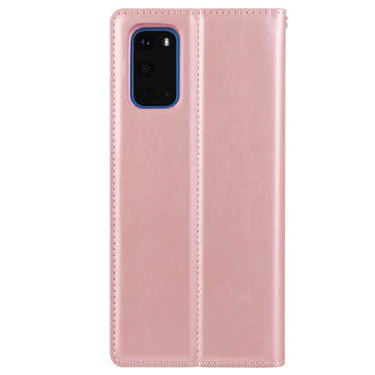 HANMAN Minuo Series for Samsung Galaxy S20 Plus 4G / 5G Leather Phone Wallet Case Protective Stand Cover