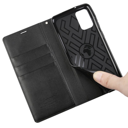 HANMAN Minuo Series for Samsung Galaxy S20 Plus 4G / 5G Leather Phone Wallet Case Protective Stand Cover