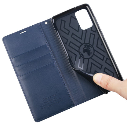 HANMAN Minuo Series Stand Cover for Samsung Galaxy S20 4G / 5G PU Leather Phone Wallet Case