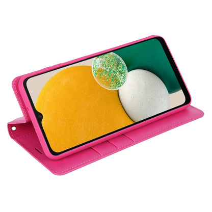 HANMAN Minuo Series Stand Cover for Samsung Galaxy A34 5G Fall-proof PU Leather Phone Wallet Case