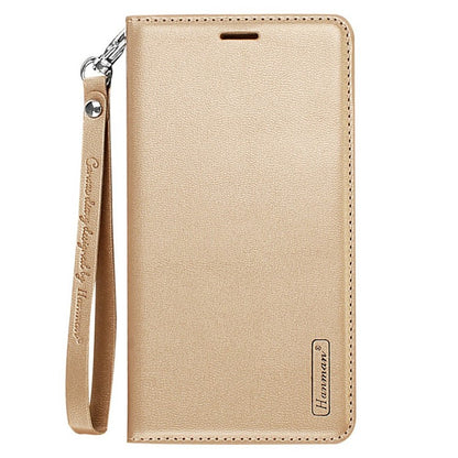 HANMAN Minuo Series Stand Cover for Samsung Galaxy A34 5G Fall-proof PU Leather Phone Wallet Case