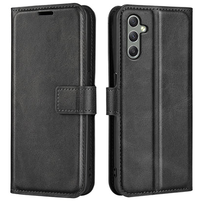 For Samsung Galaxy A24 4G Leather Wallet Mobile Case Calf Texture Square Clasp Flip Stand Cover