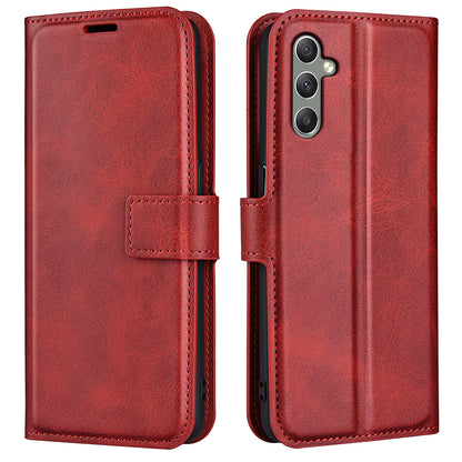 For Samsung Galaxy A24 4G Leather Wallet Mobile Case Calf Texture Square Clasp Flip Stand Cover