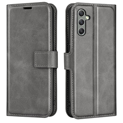 For Samsung Galaxy A24 4G Leather Wallet Mobile Case Calf Texture Square Clasp Flip Stand Cover