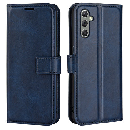 For Samsung Galaxy A24 4G Leather Wallet Mobile Case Calf Texture Square Clasp Flip Stand Cover