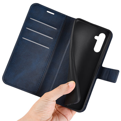 For Samsung Galaxy A24 4G Leather Wallet Mobile Case Calf Texture Square Clasp Flip Stand Cover