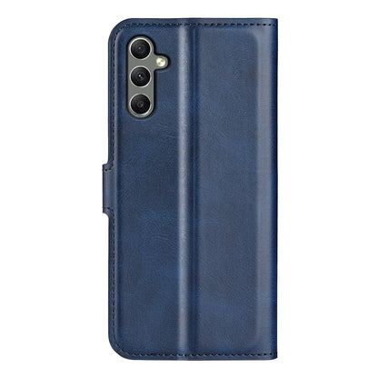 For Samsung Galaxy A24 4G Leather Wallet Mobile Case Calf Texture Square Clasp Flip Stand Cover