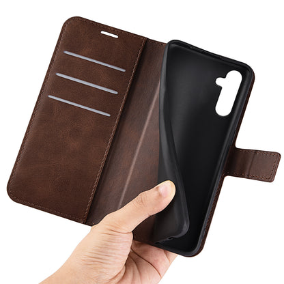 For Samsung Galaxy A24 4G Leather Wallet Mobile Case Calf Texture Square Clasp Flip Stand Cover