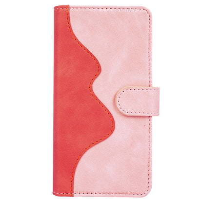 For Samsung Galaxy A24 4G Leather Wallet Shockproof Cover Dual Color Splicing Folding Stand Phone Case