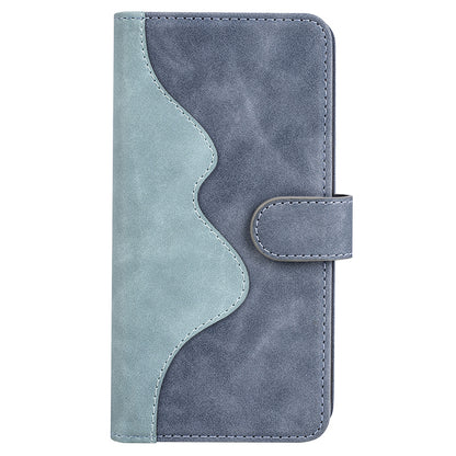 For Samsung Galaxy A24 4G Leather Wallet Shockproof Cover Dual Color Splicing Folding Stand Phone Case