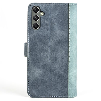 For Samsung Galaxy A24 4G Leather Wallet Shockproof Cover Dual Color Splicing Folding Stand Phone Case