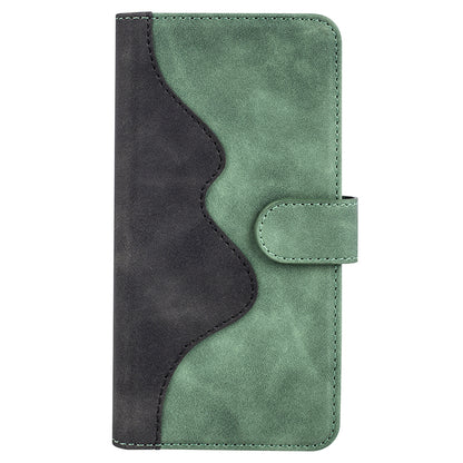 For Samsung Galaxy A24 4G Leather Wallet Shockproof Cover Dual Color Splicing Folding Stand Phone Case