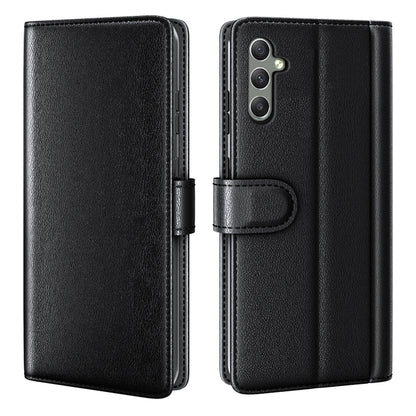 For Samsung Galaxy A24 4G Flip Stand Drop-proof Cover Genuine Cow Leather Phone Wallet Case