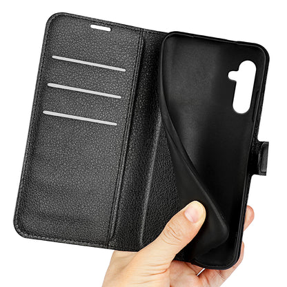 For Samsung Galaxy A24 4G PU Leather Wallet Shell Litchi Texture Phone Case Flip Stand Cover