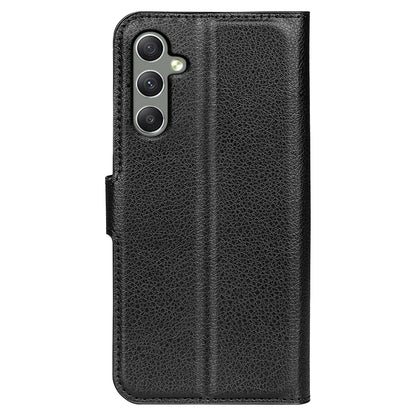 For Samsung Galaxy A24 4G PU Leather Wallet Shell Litchi Texture Phone Case Flip Stand Cover