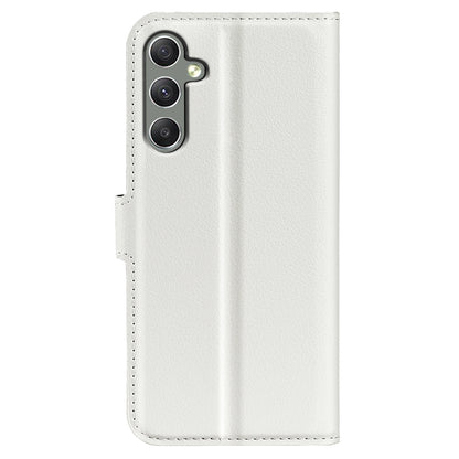 For Samsung Galaxy A24 4G PU Leather Wallet Shell Litchi Texture Phone Case Flip Stand Cover