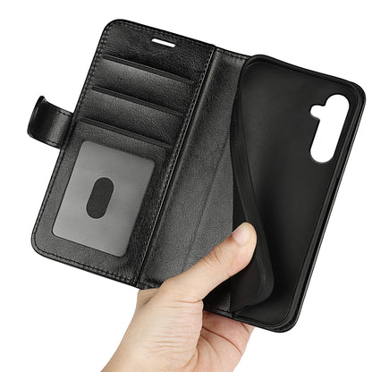 For Samsung Galaxy A24 4G PU Leather Wallet Flip Cover Crazy Horse Texture Stand Phone Case