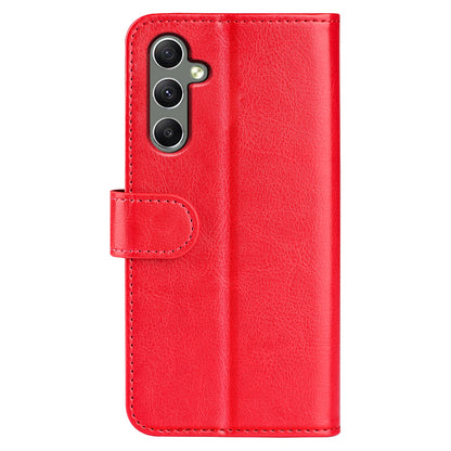 For Samsung Galaxy A24 4G PU Leather Wallet Flip Cover Crazy Horse Texture Stand Phone Case