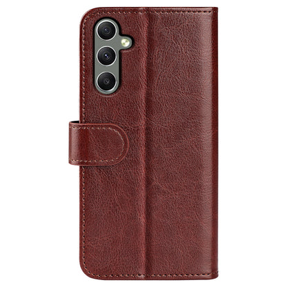 For Samsung Galaxy A24 4G PU Leather Wallet Flip Cover Crazy Horse Texture Stand Phone Case